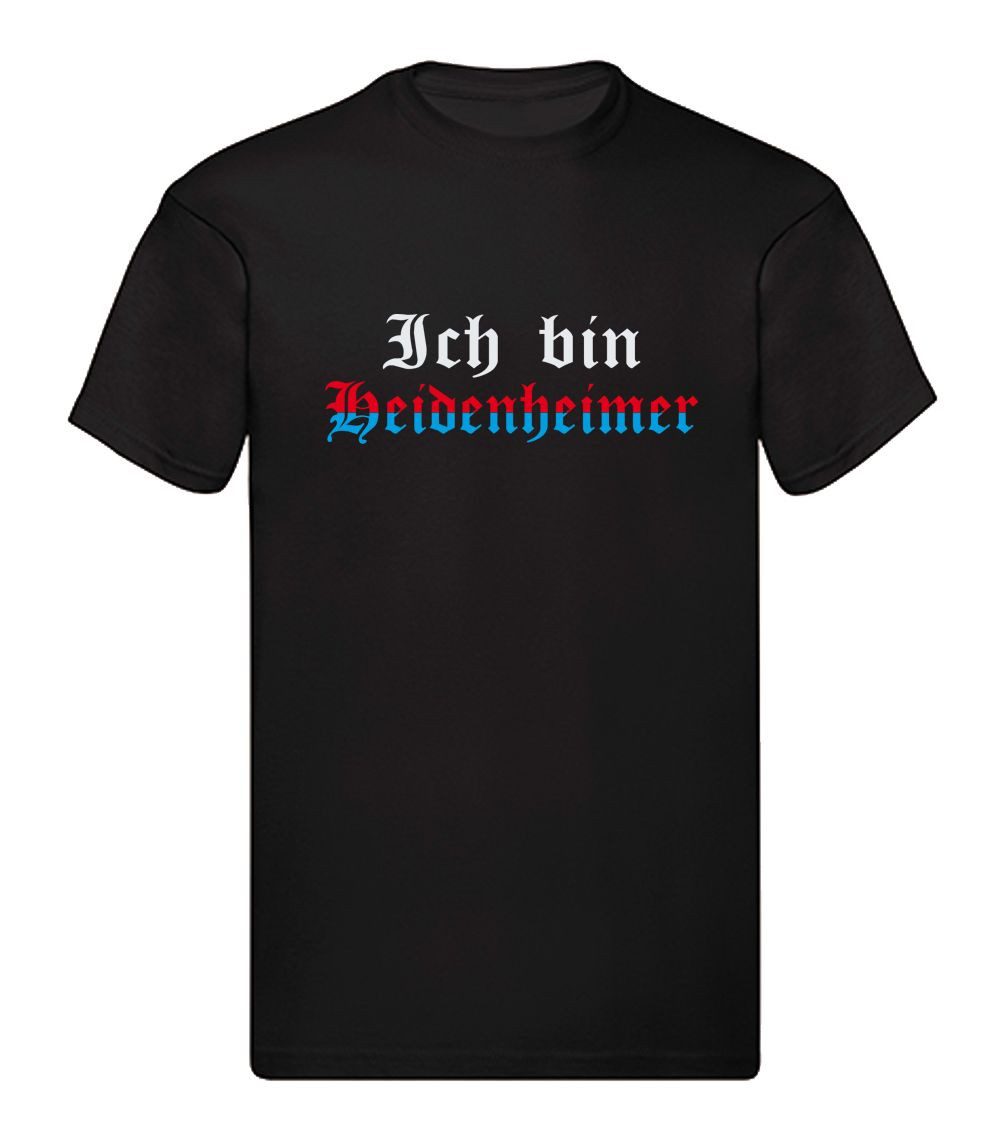 G-graphics T-Shirt Ich bin Heidenheimer – ein Leben lang mit Rückendruck (1-tlg) Herren T-Shirt mit einem Motiv für den echten Fan
