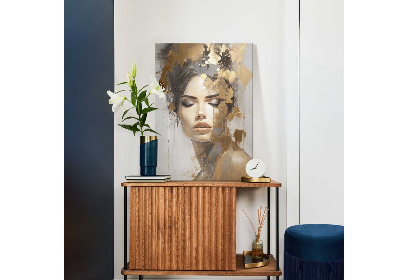 Reinders! Leinwandbild Chique Gold