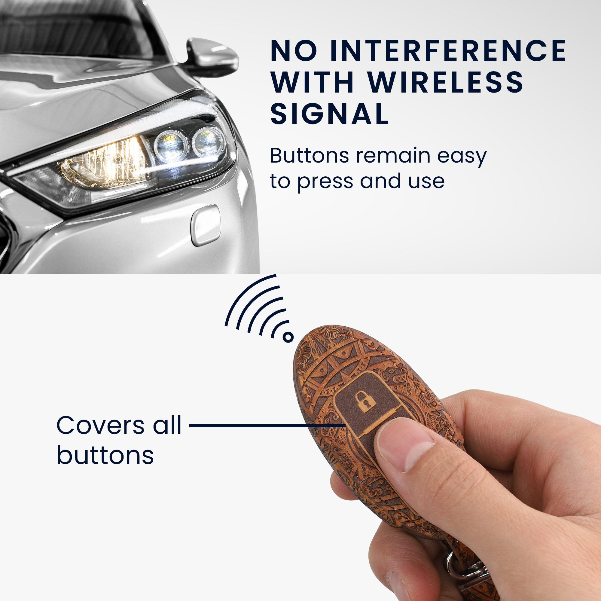 kwmobile Schlüsseltasche Nissan Autoschlüssel Hülle (1-tlg), Kunstleder Sch günstig online kaufen