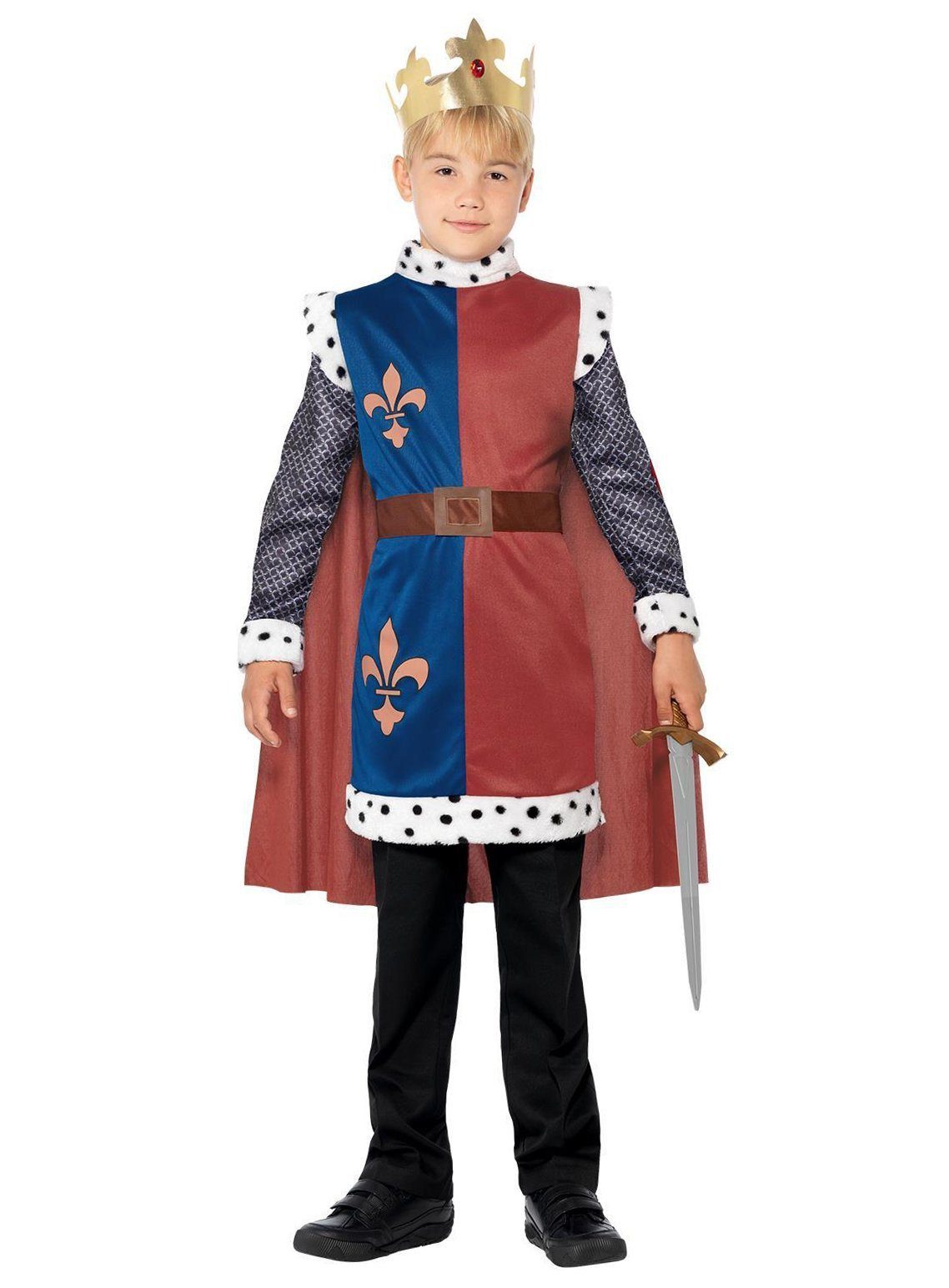 Smiffys König-Kostüm König Artus, Damit bist Du der King - zumindest in England!