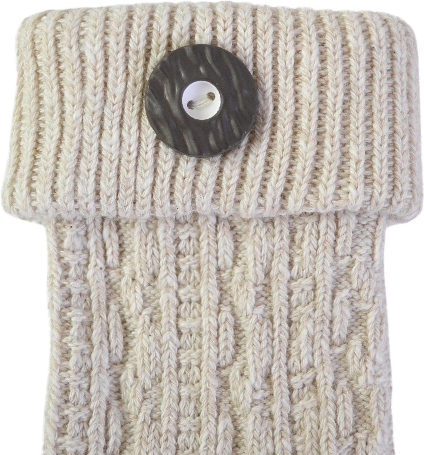 normani Trachtensocken Trachtensocken mit Knopf (1 Paar) Traditionelles Zopfmuster