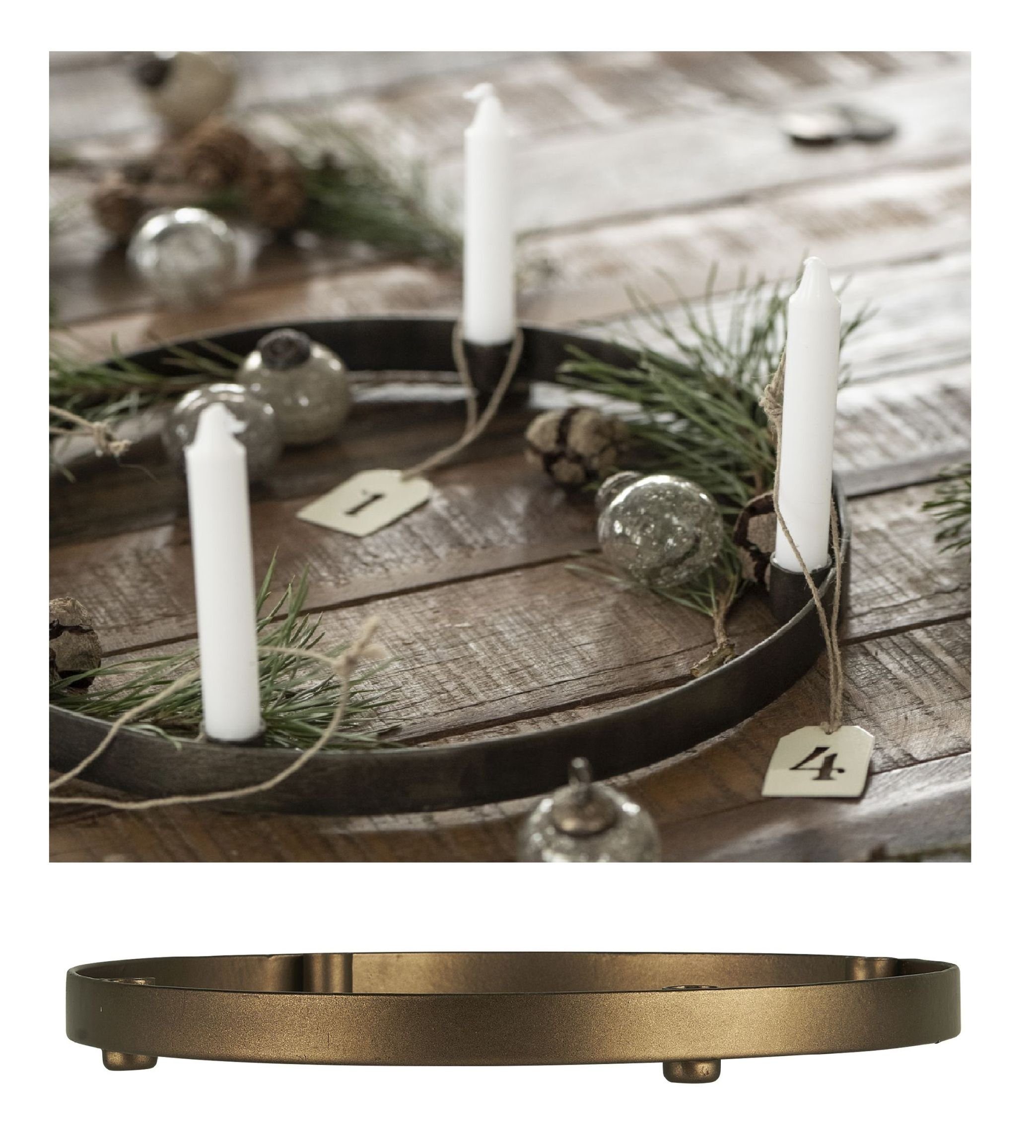 Ib Laursen Kerzenhalter Kerzenständer Kerzenhalter Adventskranz Weihnachten Messing Ib