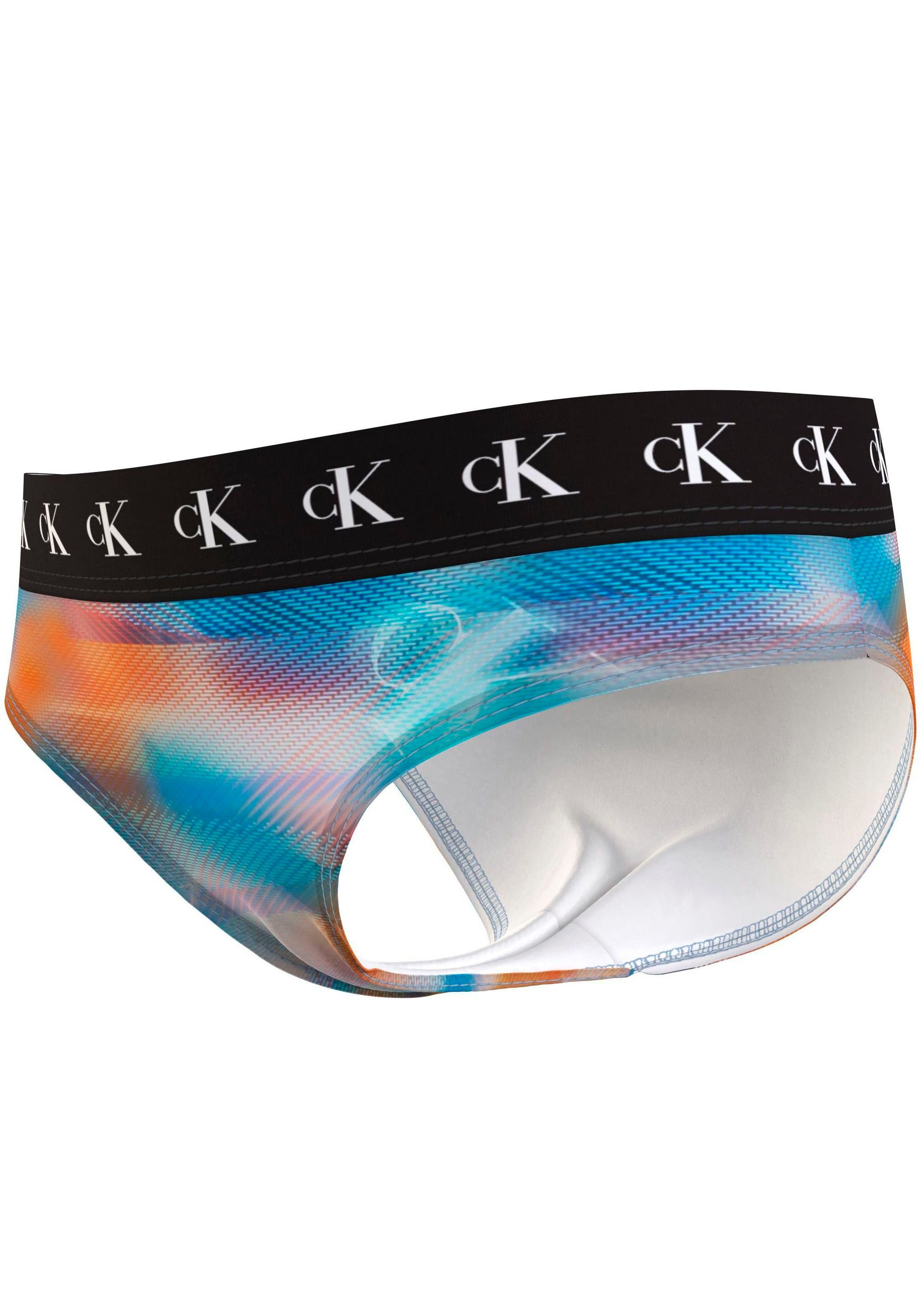 Klein 2PK 2er-Pack) Markenlabel Calvin am BIKINI Underwear Bund Bikinislip mit (Packung,