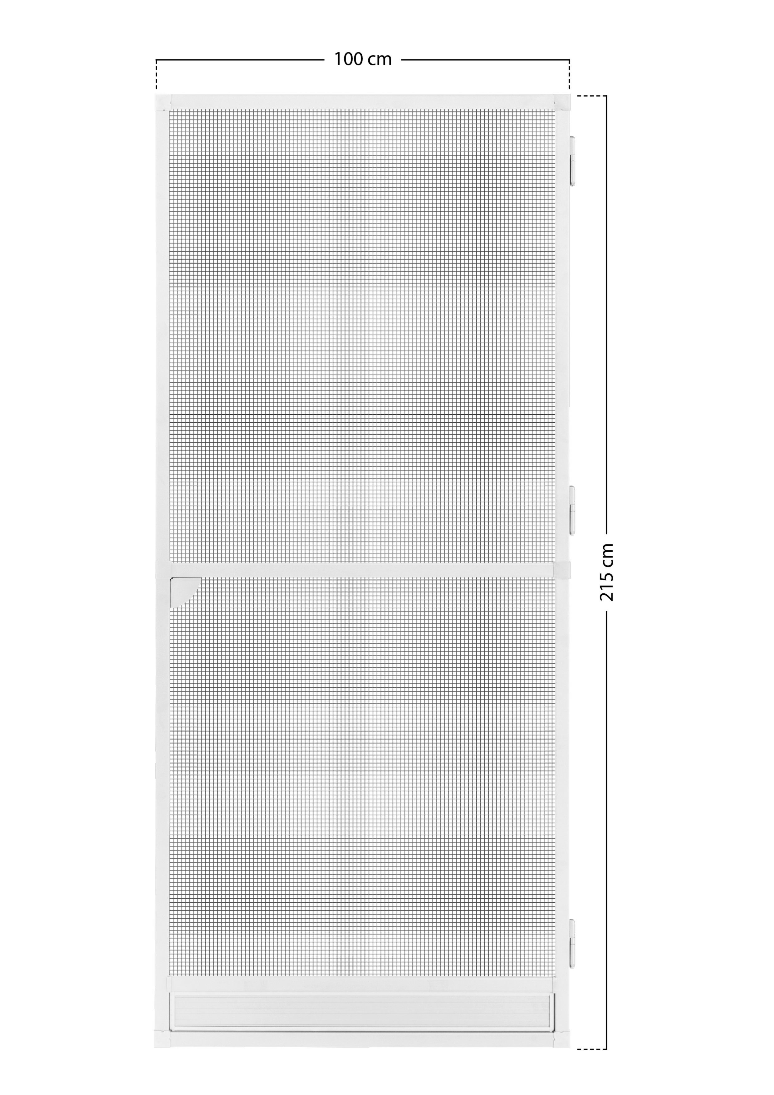 Insektenschutz-Tür x 70093 Aluminiumrahmen, Premium, Insektenschutz-Tür weiß, Fliegengitter cm, Balkontür 215 100 mit für SCHELLENBERG