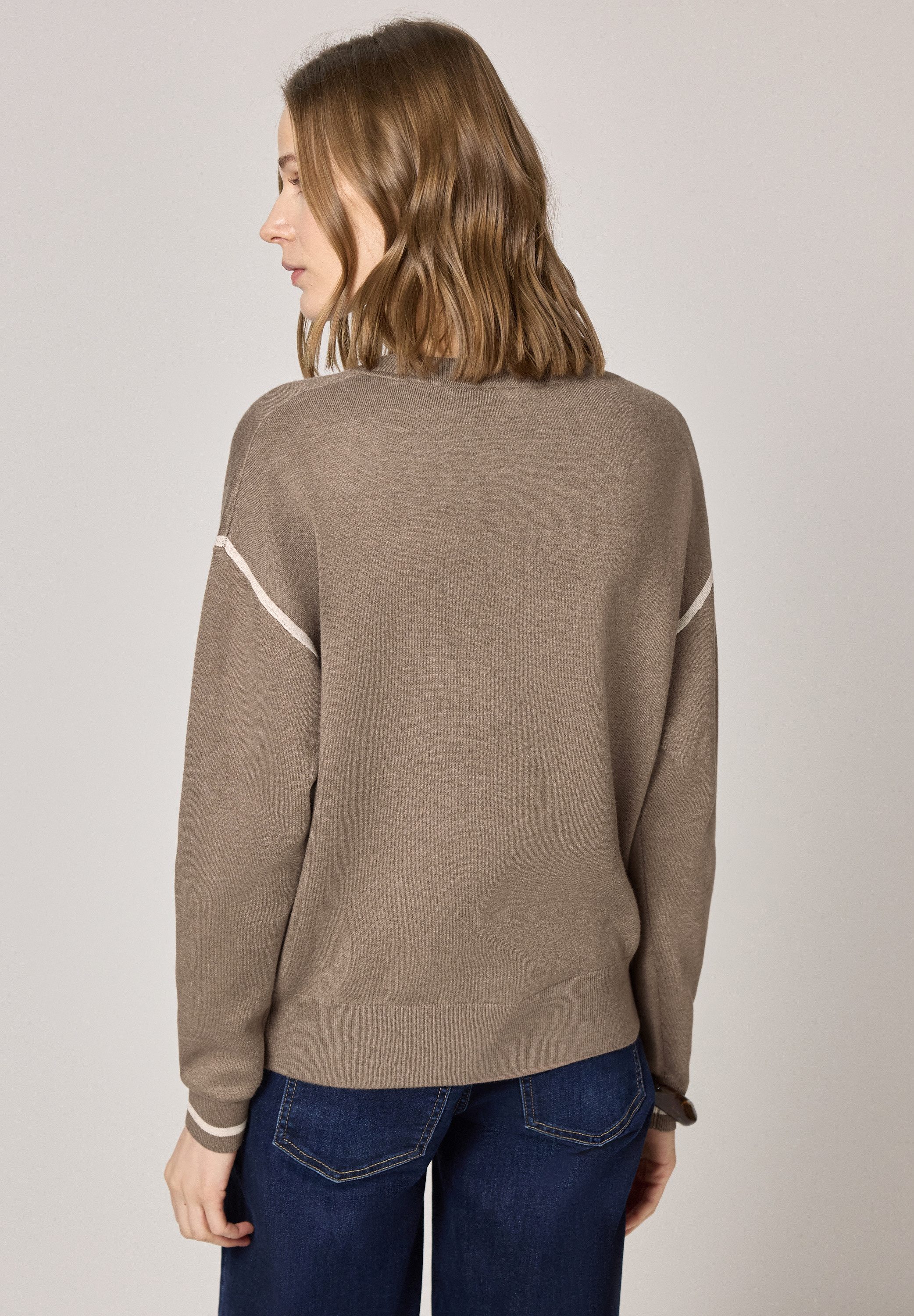 CECIL Strickpullover mit Kontrastdetails günstig online kaufen