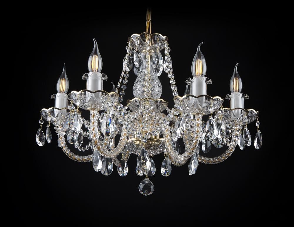 JVmoebel Kronleuchter Klassischer Kristallleuchter in elegantem Design, Warmweiß, Made in Europa