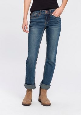 Arizona Gerade Jeans Kontrastnähte Mid Waist