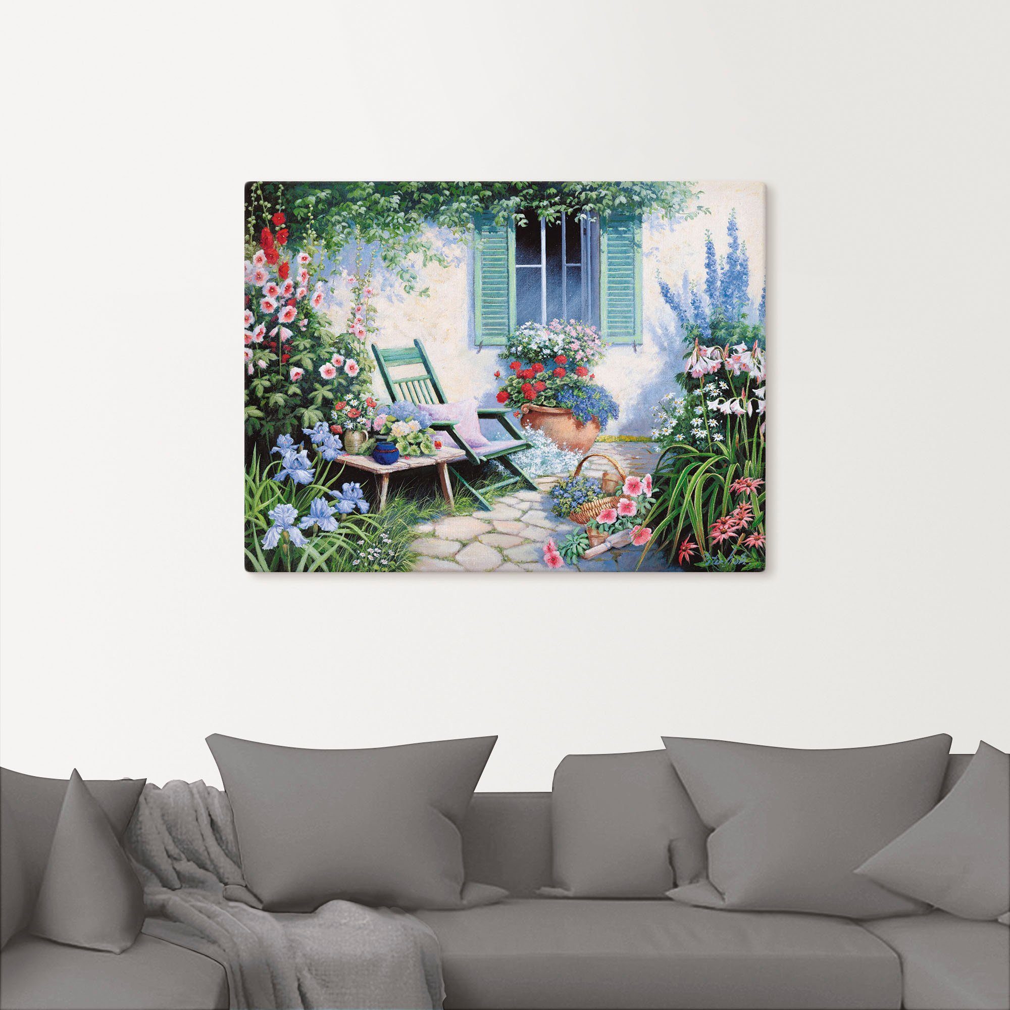 Artland Wandbild Ein schöner Platz, Garten (1 St), als Leinwandbild, Poster in verschied. Größen