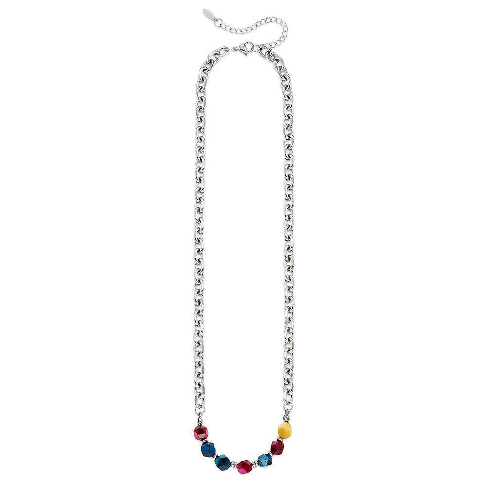 Aniston JEWELRY & WATCHES Edelstahlkette mit bunten Steinen, mit Naturstein
