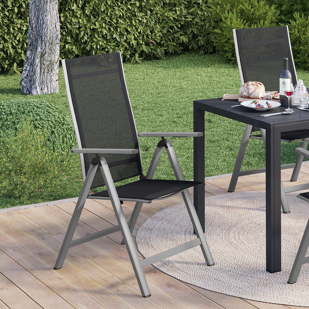 STEELSØN Gartenstuhl Alaris (2 St), 6-fach verstellbare Lehne, Aluminium St günstig online kaufen