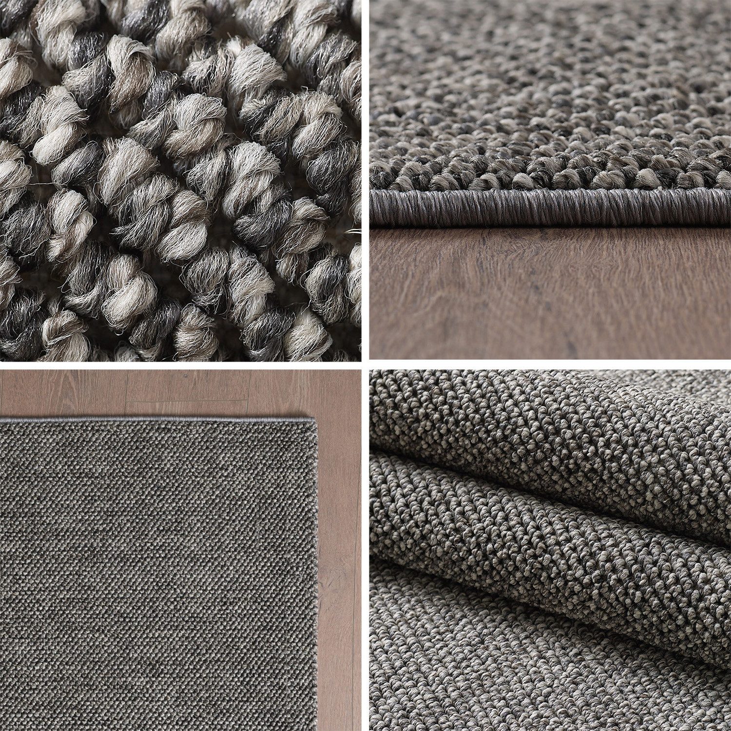 Carpettex Schlingenteppich Unicolor, Rund, Höhe: 7 günstig online kaufen