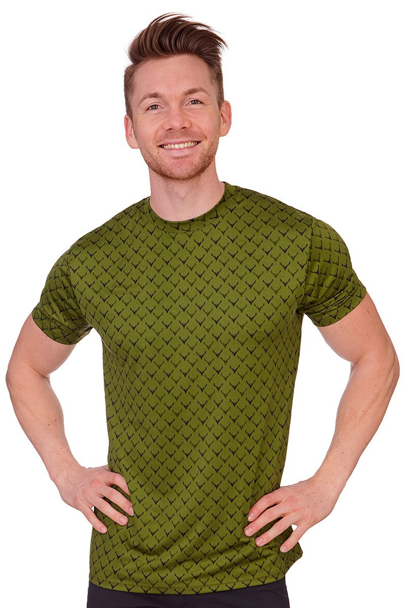 Tom Collins Trachtenshirt Funktionsshirt Herren - RONNIE - oliv