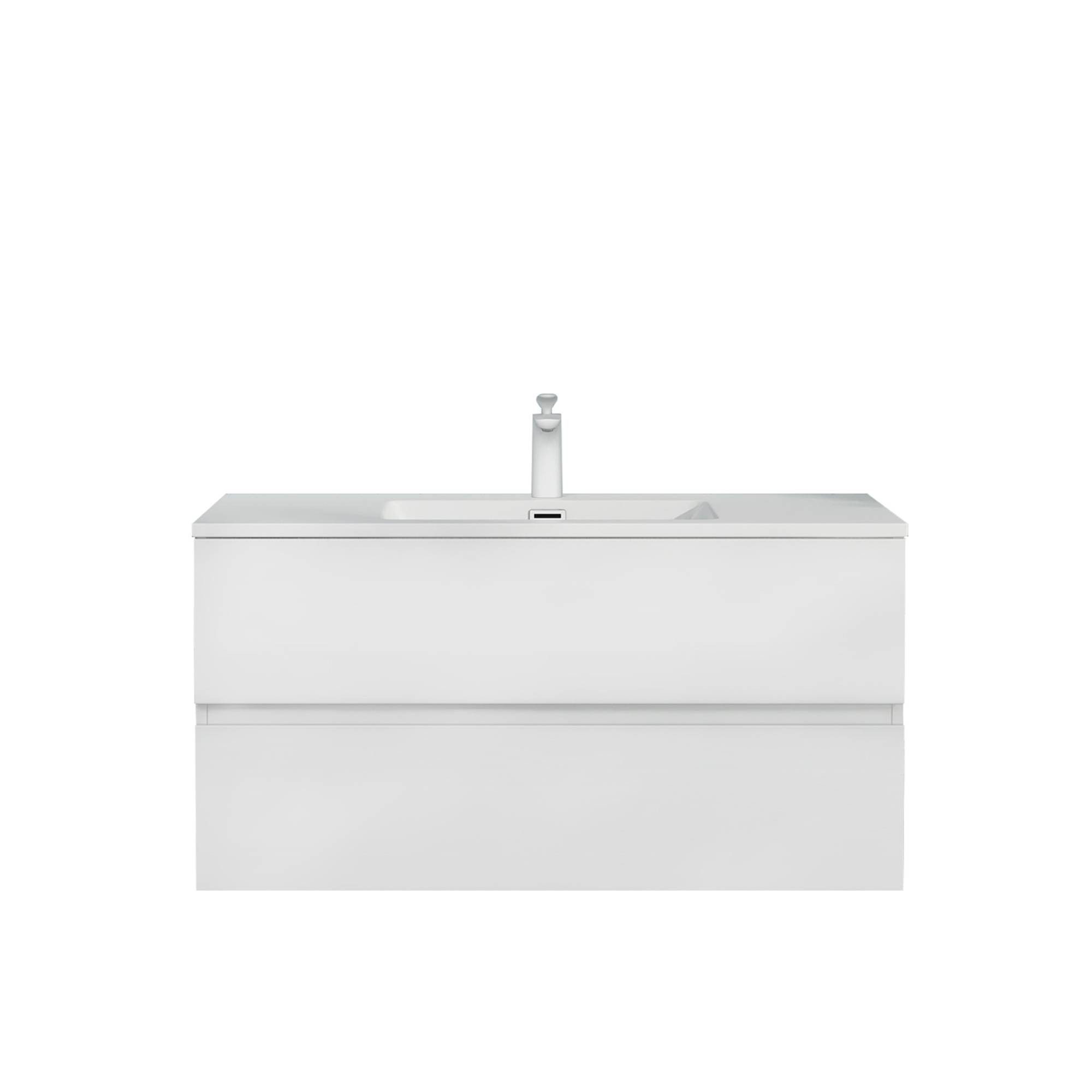 Mai & Mai Badmöbel-Set Waschtisch mit Unterschrank Waschbecken weiß Mineral günstig online kaufen