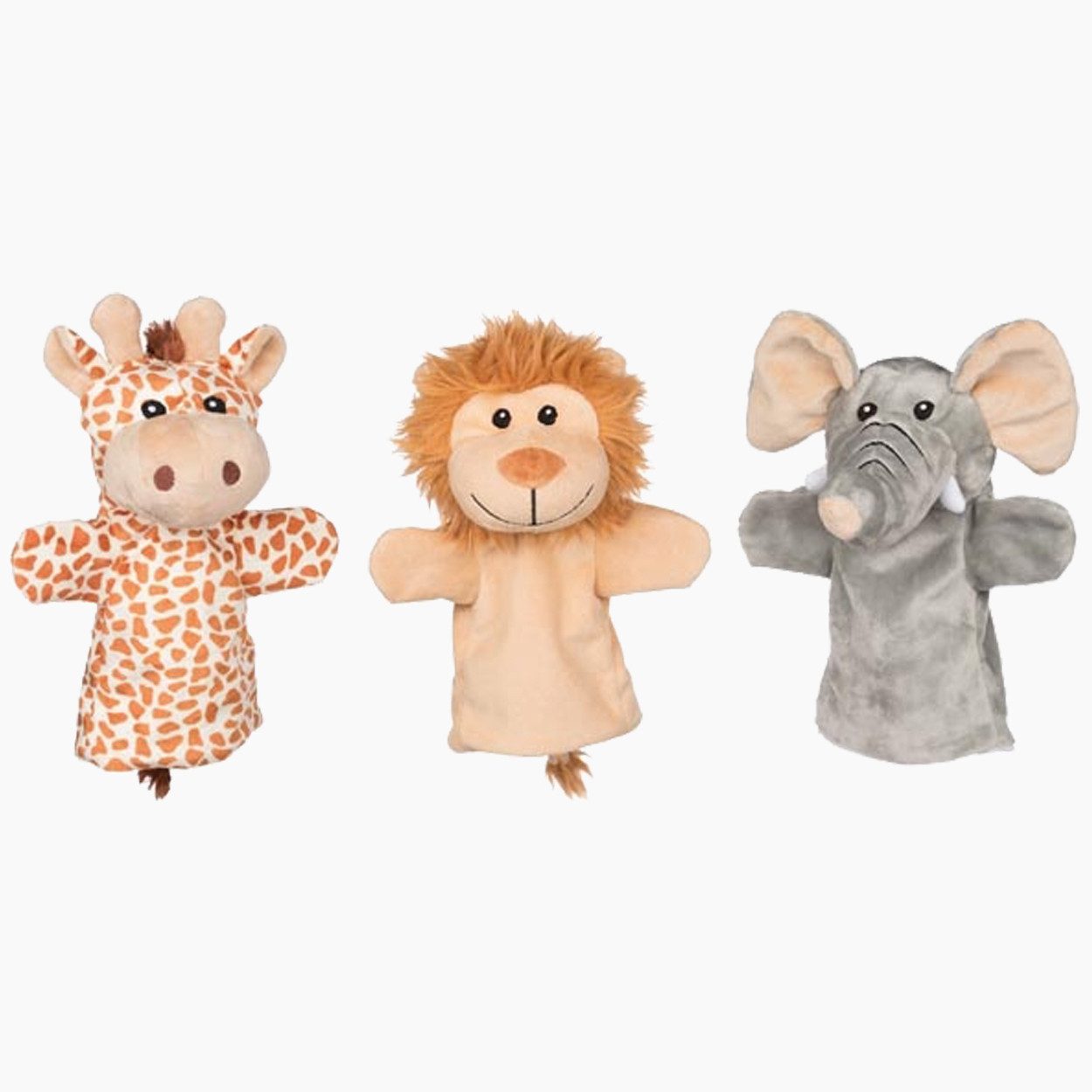 goki Handpuppe Handpuppen 3 Wilde Tiere (Set, 3-tlg), Spaß und kreatives Spielen