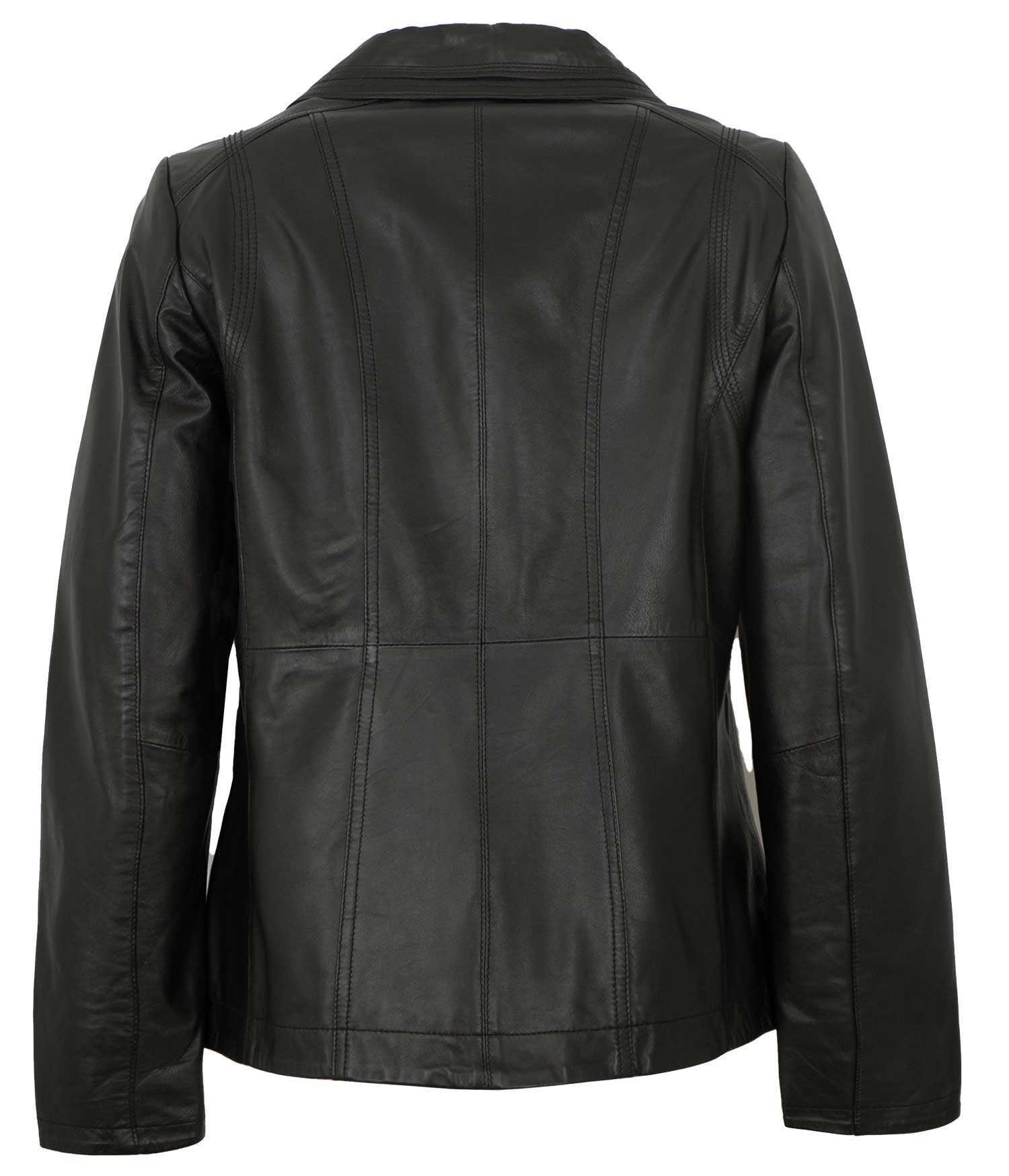 Maddox Lederjacke Paulina MADDOX - Damen Lederjacke Lammnappa schwarz