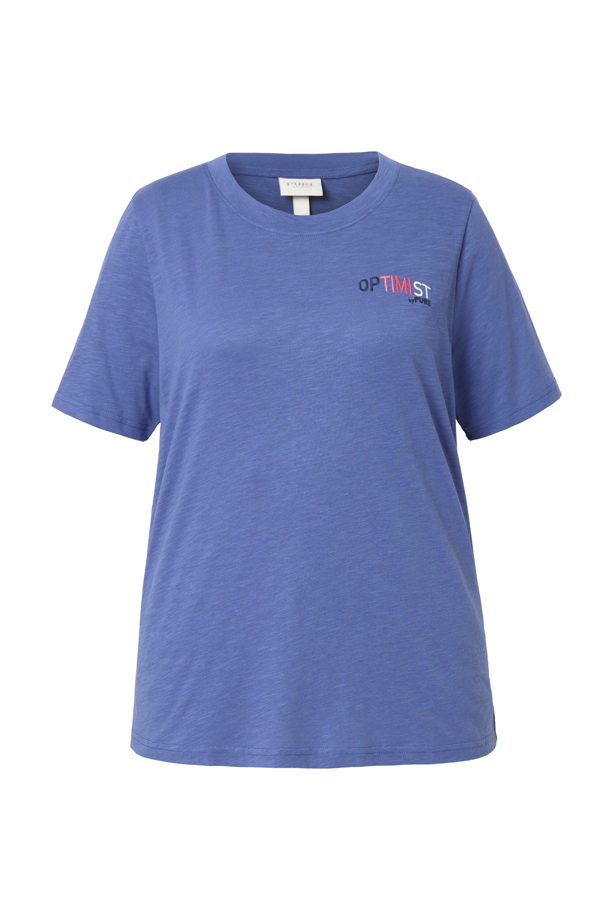Ulla Popken T-Shirt T-Shirt Optimist Rundhals günstig online kaufen