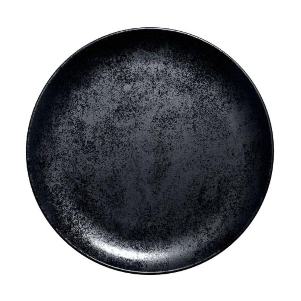 Rak Teller Teller flach 27 cm Fusion Karbon Schwarz, (1 St), Teller flach, Ø27cm, Porzellan, schwarz