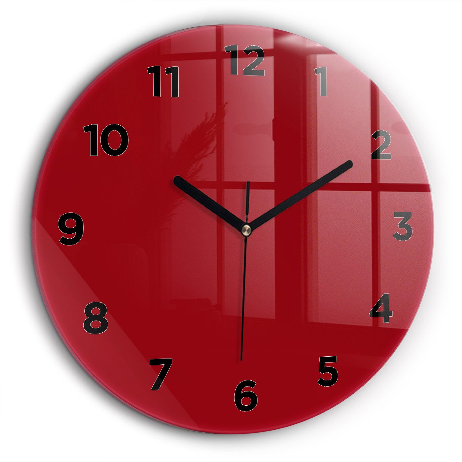 Tulup Wanduhr Modernistische Glaswanduhr 60cm Uhr aus gehärtetem Glas