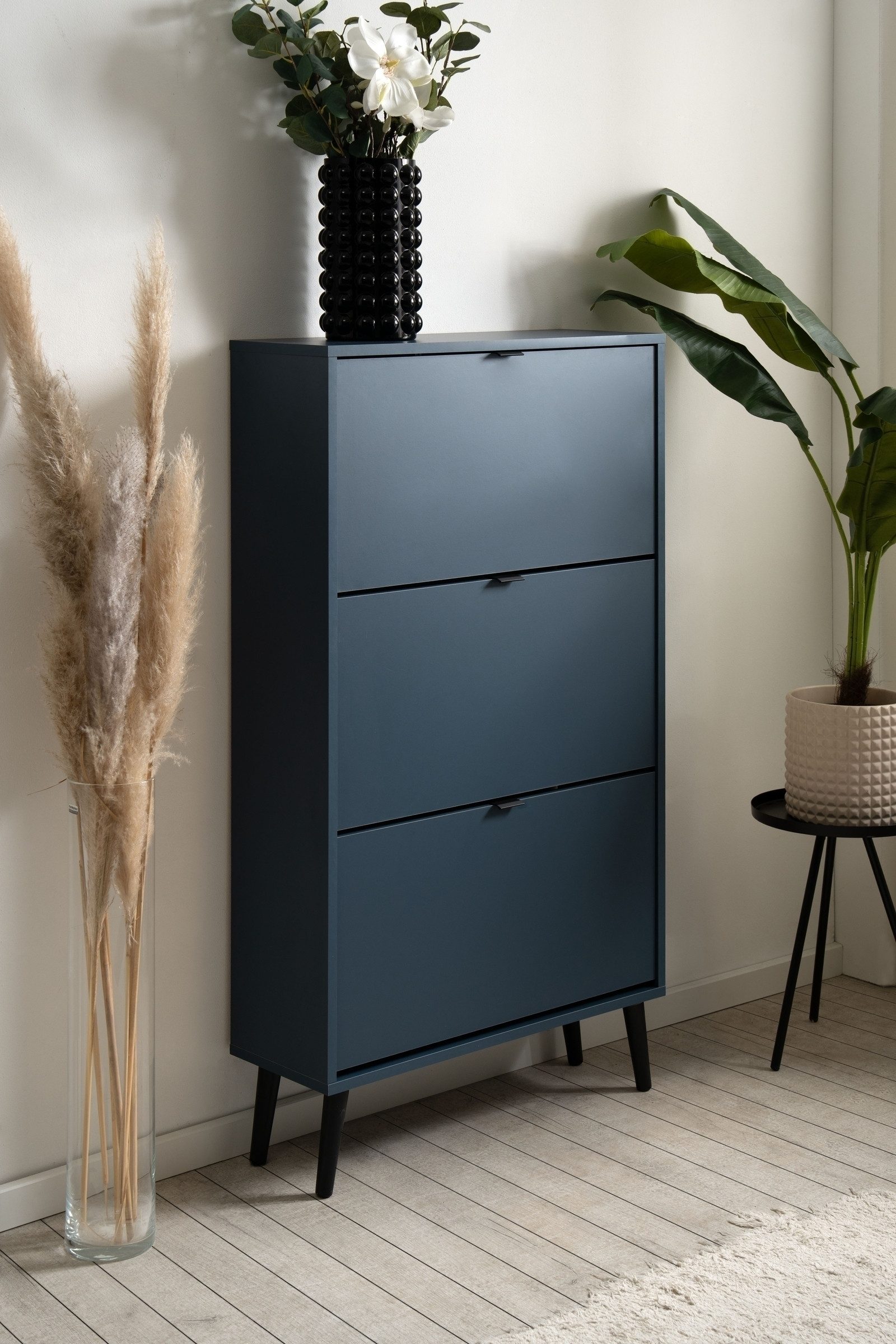 freiraum Schuhkipper Vigo, in Pastel Blau, Holzwerkstoff - 70x125x24cm (BxHxT)