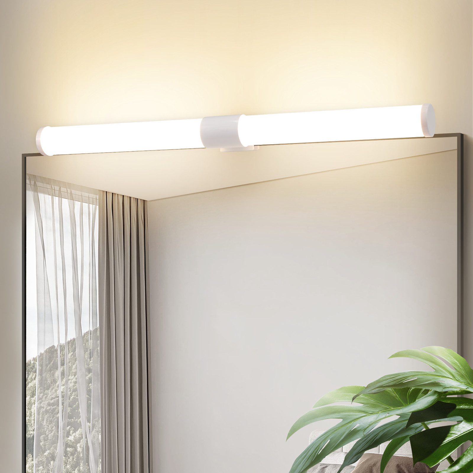 Nettlife LED Spiegelleuchte Bad Schwarz Klemmbar günstig online kaufen