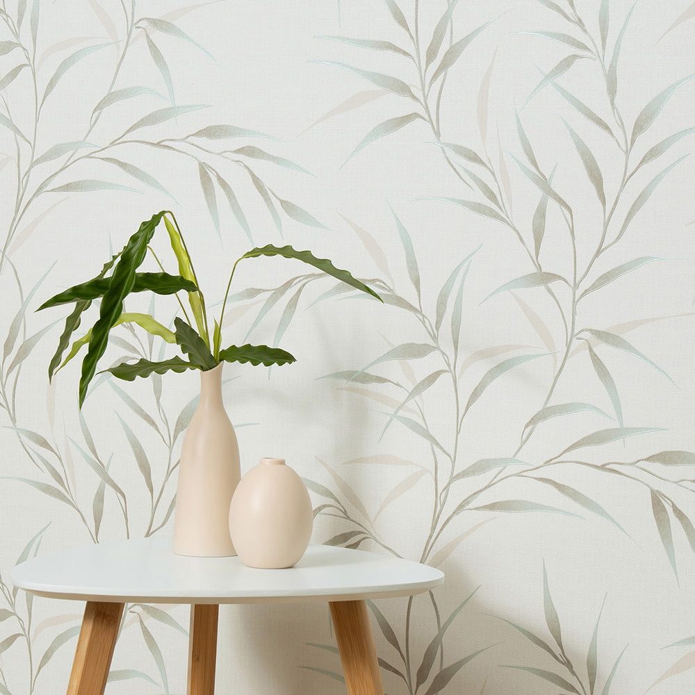 Erismann Vliestapete Blätter Floral Creme Türkis 10528-18 Guido Maria Kretschmer