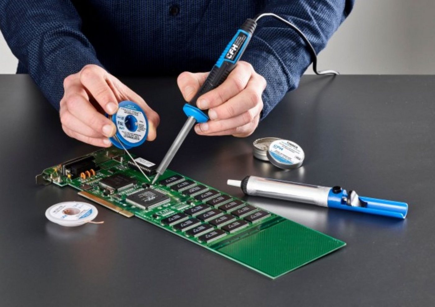 Thumbnail - CFH Lötkolben Elektrisch, elektrisch, Set, Mit vernickelter Cu-Lötspitze