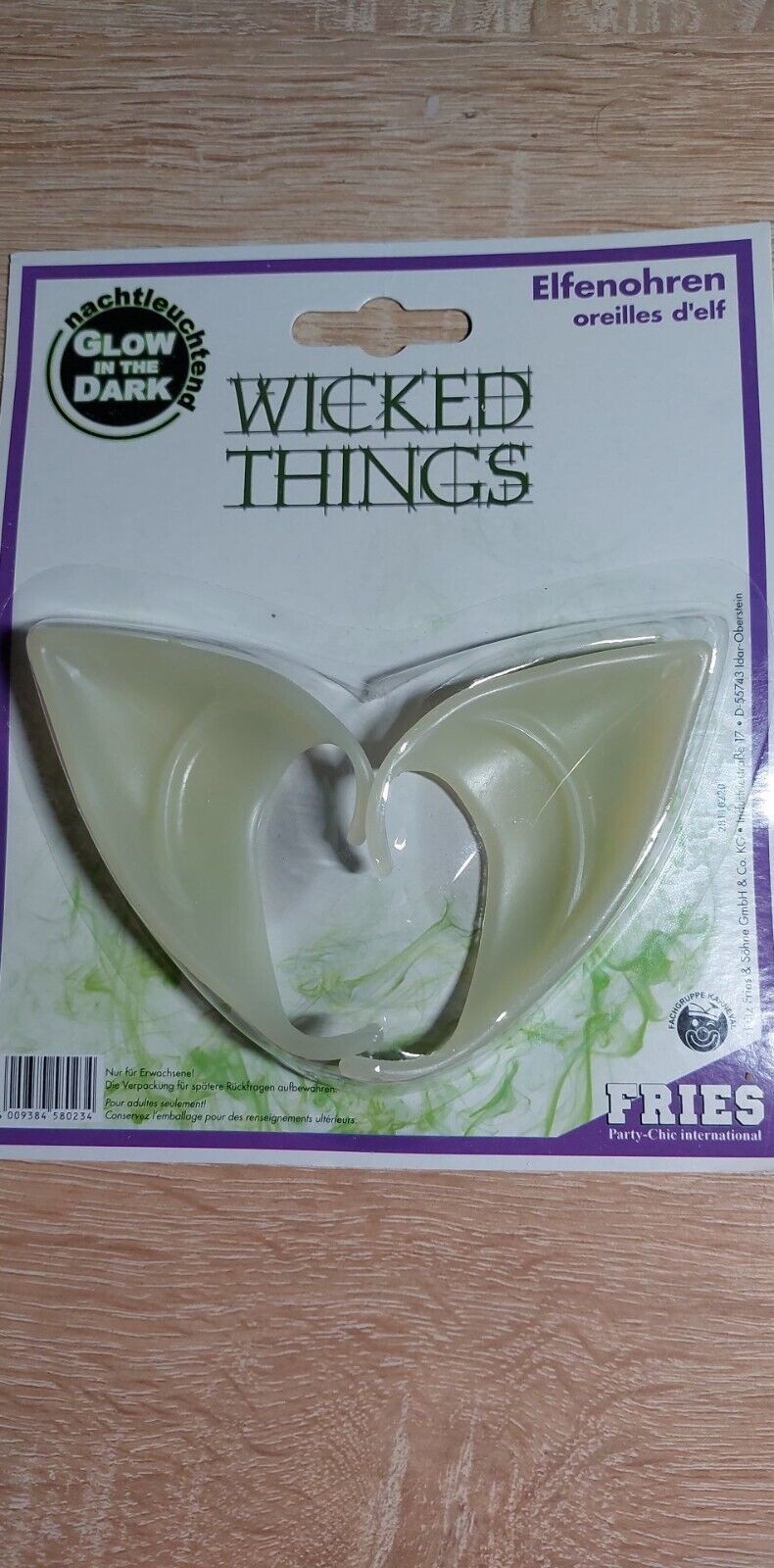 Fries Kostüm Elfenohren Nachtleuchtend Elfen aus Latex Karneval Cosplay Halloween, Nachtleuchtend