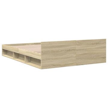 vidaXL Bett Bettgestell mit Schubladen Sonoma-Eiche 120x190cm Holzwerkstoff