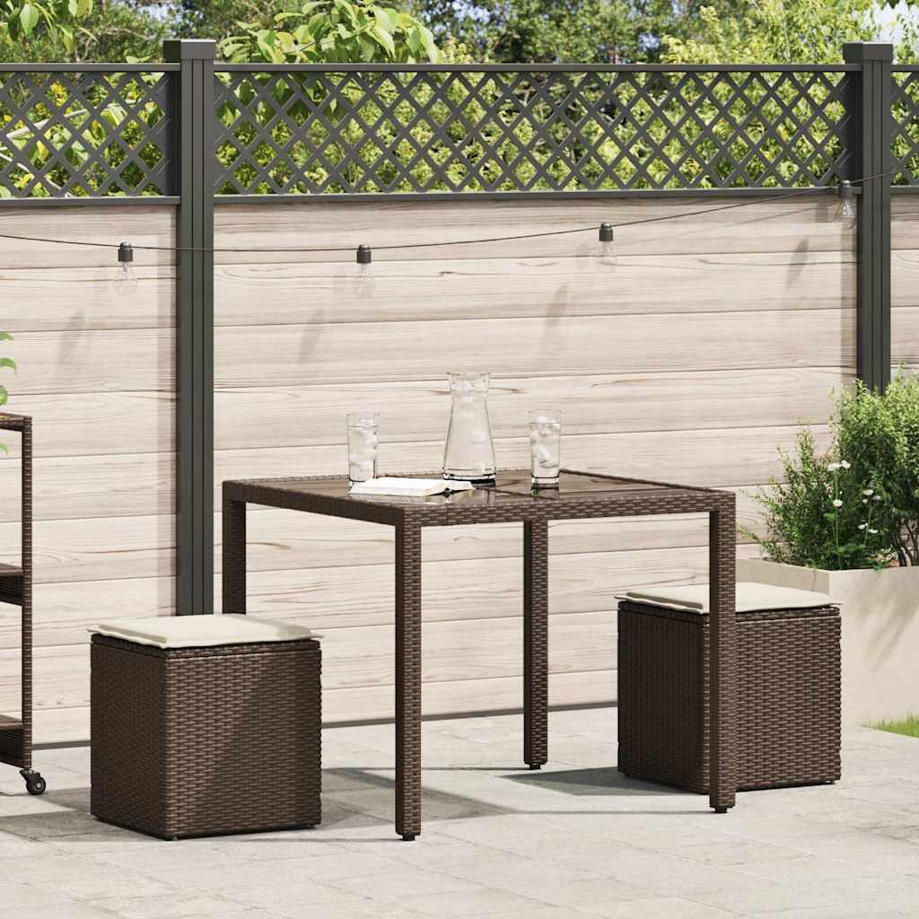 vidaXL Hocker Gartenhocker mit Kissen 2 günstig online kaufen