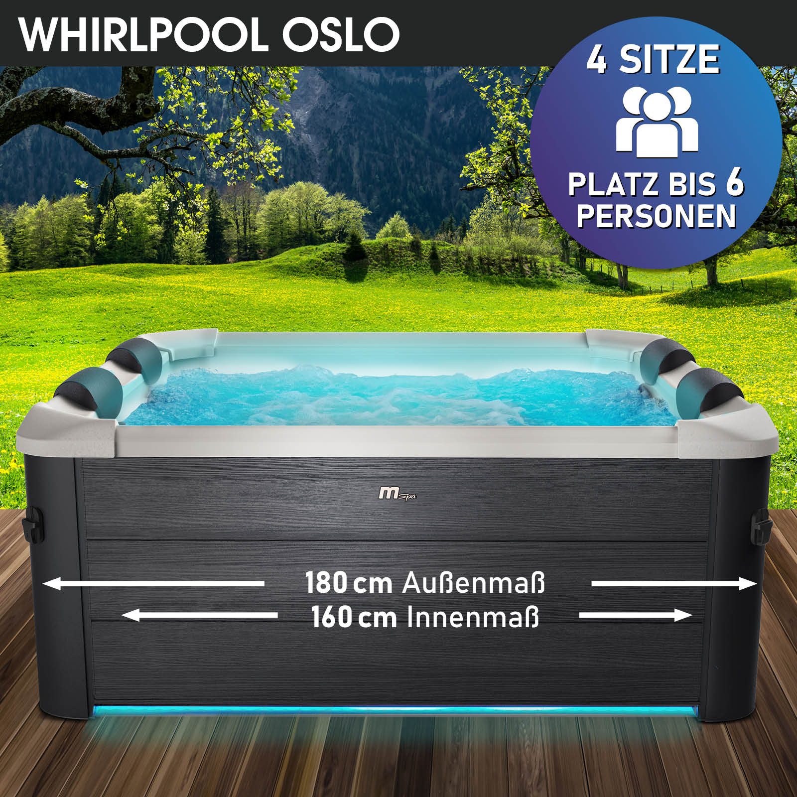 BRAST Whirlpool MSpa Oslo Plus XXL günstig online kaufen