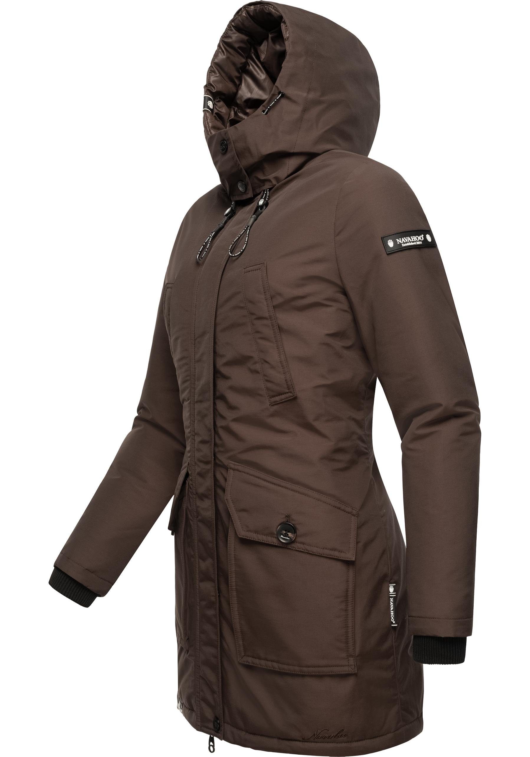 Navahoo Winterjacke Blizzardstorm Warm gefütterter Wintermantel mit Kapuze