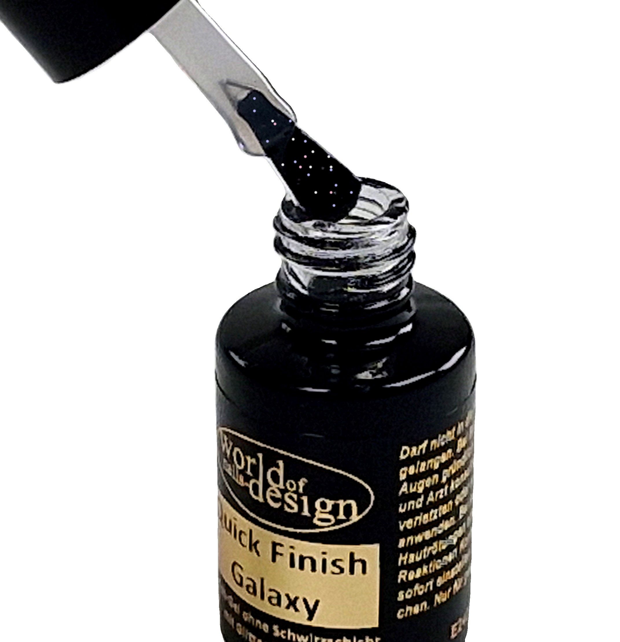 World of Nails-Design UV-Nagellack LED/UV Quick Finish Versiegelungsgel ohne Schwitzschicht Pinselflasche, ohne Schwitzschicht