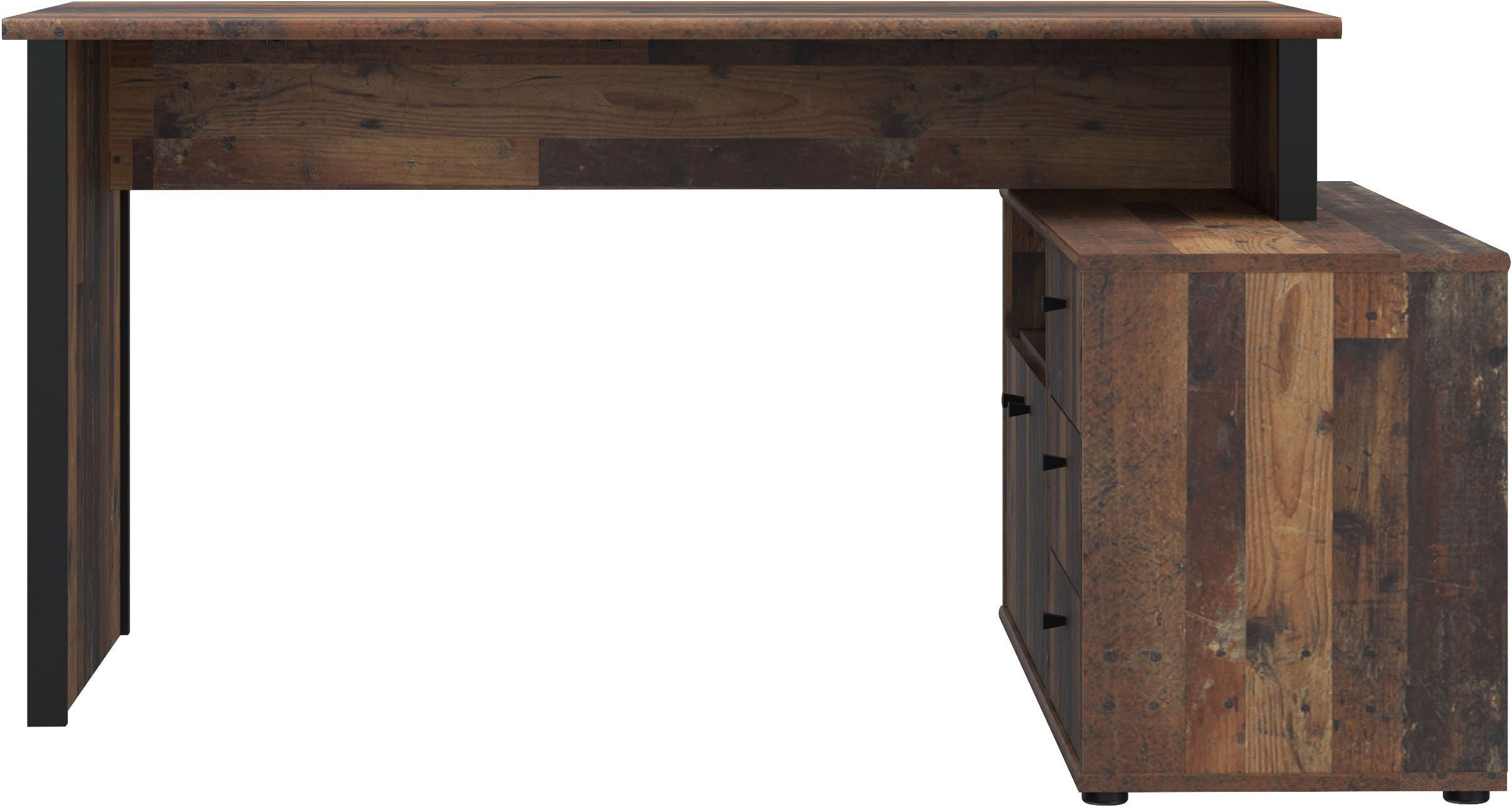 FORTE Eckschreibtisch Tempra, viel Stauraum, Breite 151 cm