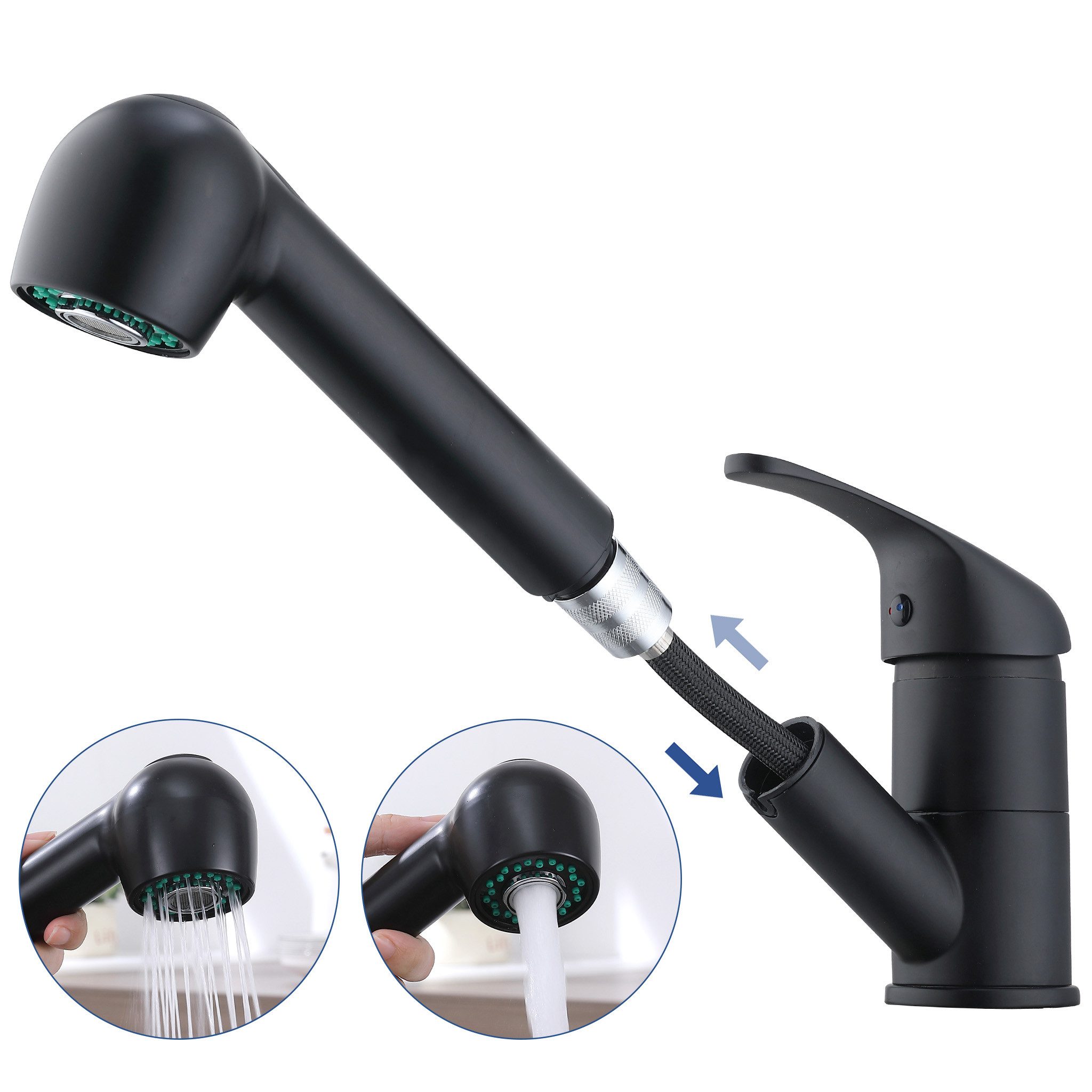 HOMELODY Spültischarmatur Hochdruck Wasserhahn Küche 180° günstig online kaufen