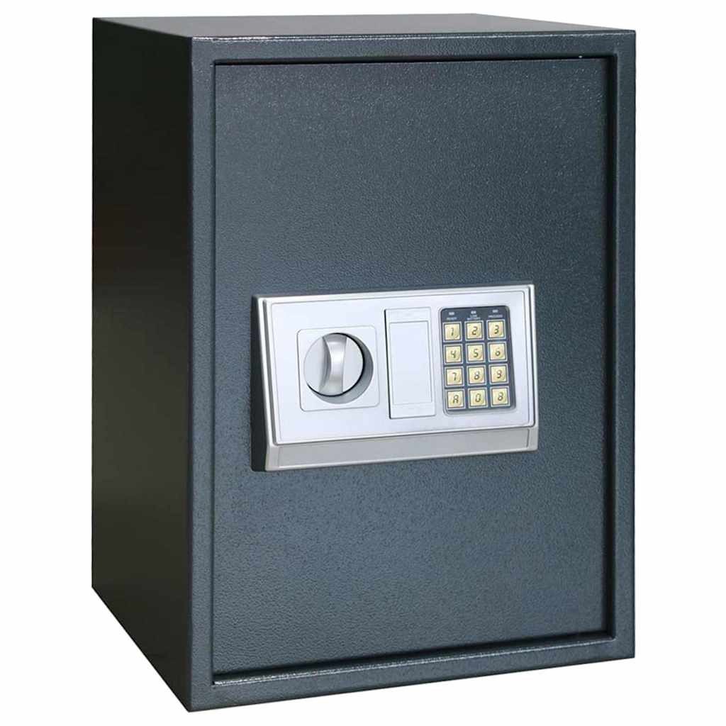 vidaXL Tresor Digitaler Safe mit Schloss Dunkelgrau 35 x 31 x 50 cm Stahl
