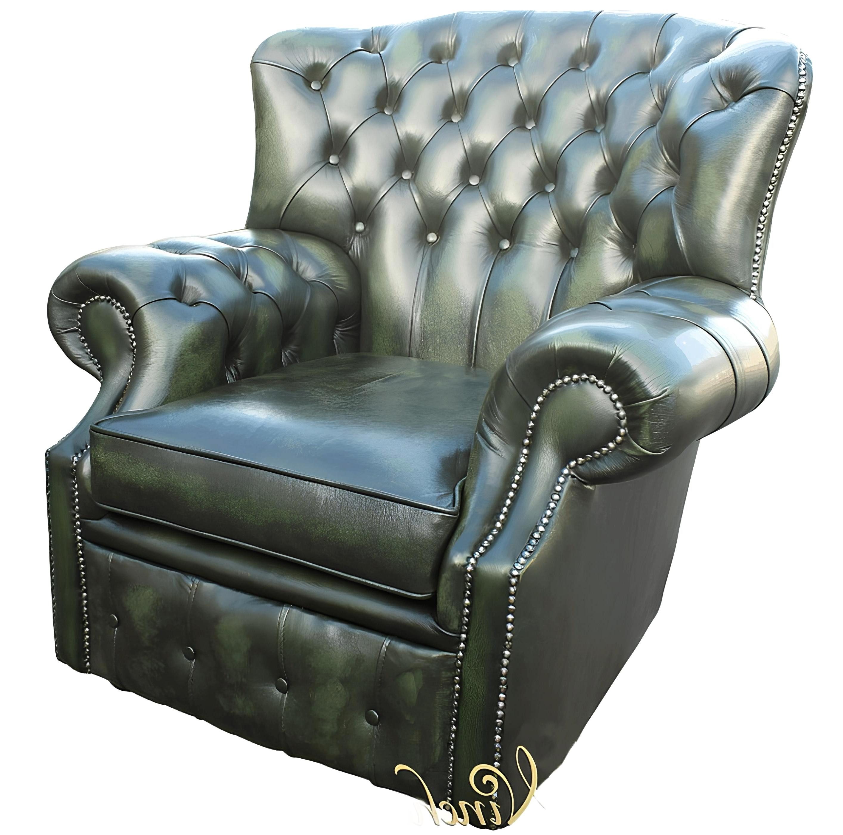 Xlmoebel Ohrensessel Chesterfield Ohrensessel aus Samt und Leder in elegantem Design (Ohrensessel (1 Sitzer), Hergestellt in Europa