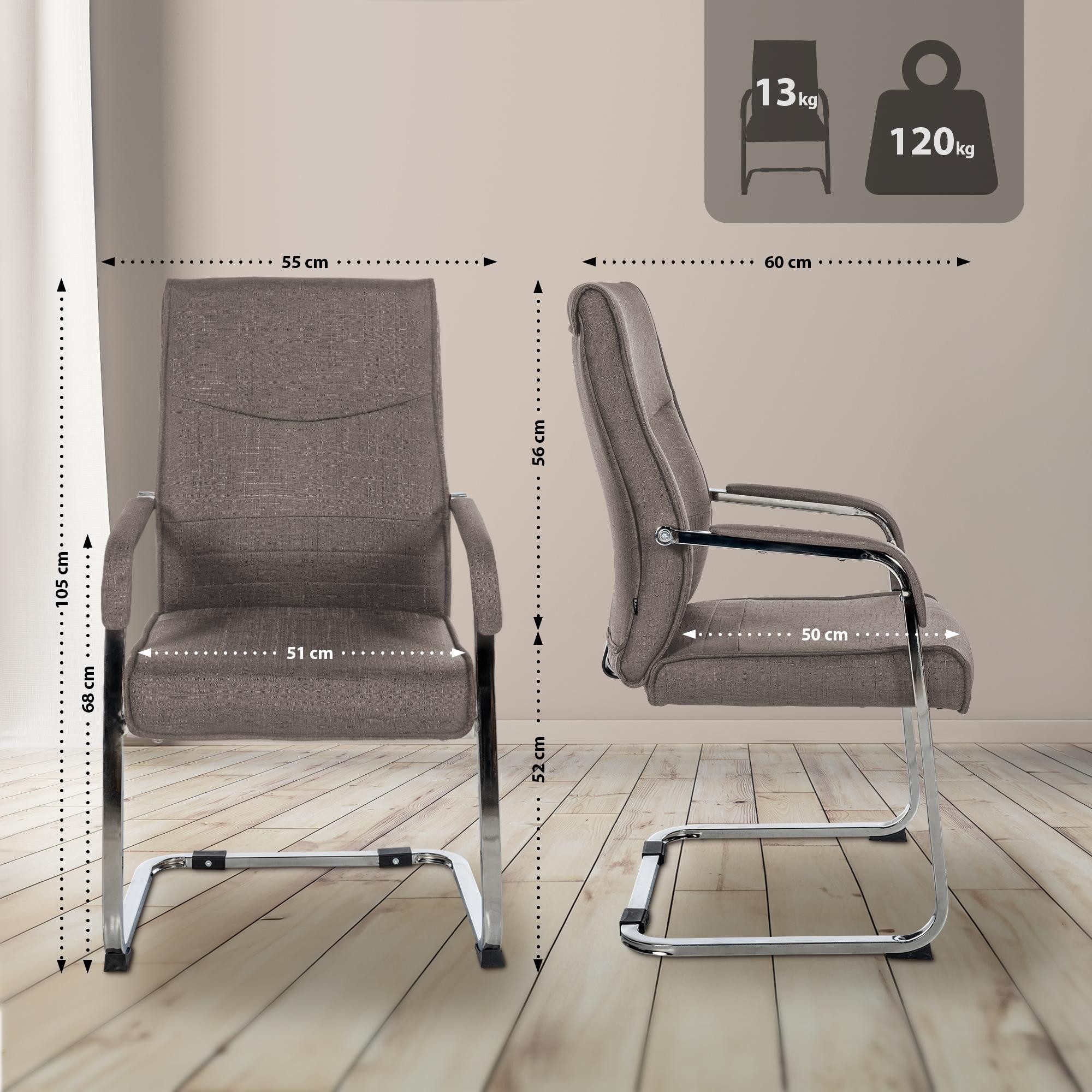 CLP Besucherstuhl Hobart, Freischwinger Kunstleder oder Stoffbezug günstig online kaufen