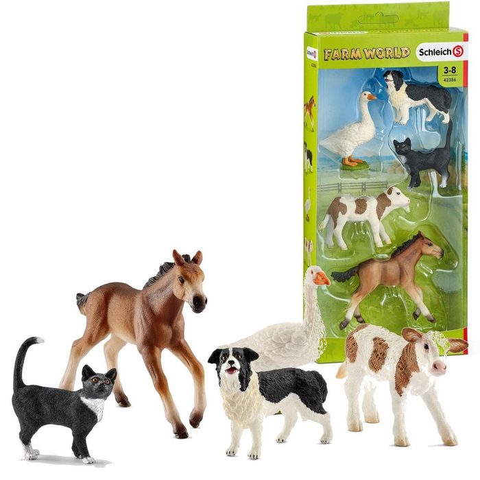 Schleich® Spielfigur SLH42386 (5-tlg) Tiere Farm World Animals 5 Pack