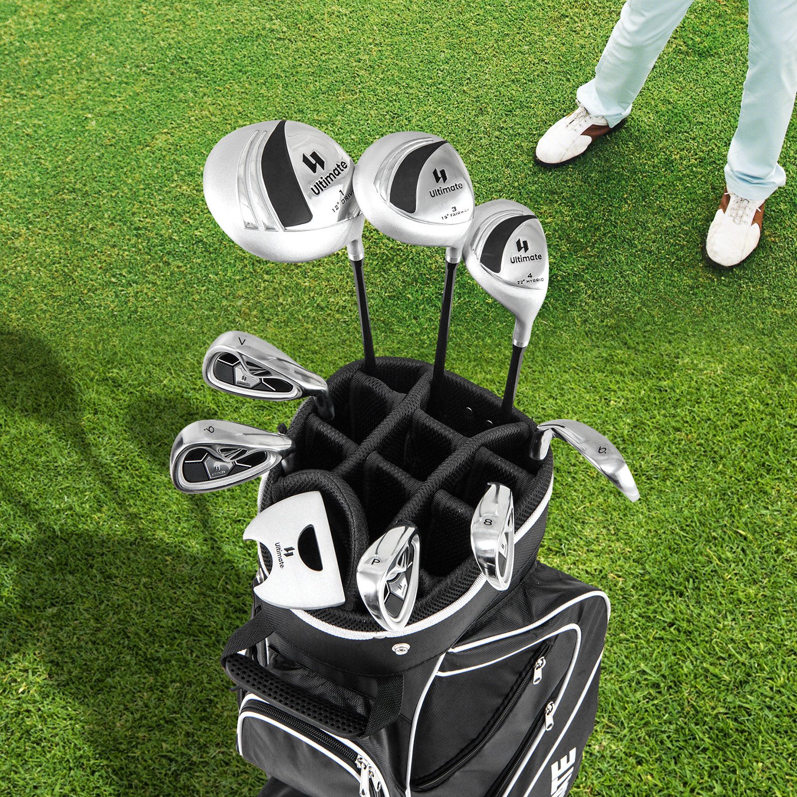 COSTWAY Golfschläger + Golfbag, Komplettes Golfschläger-Set für Damen
