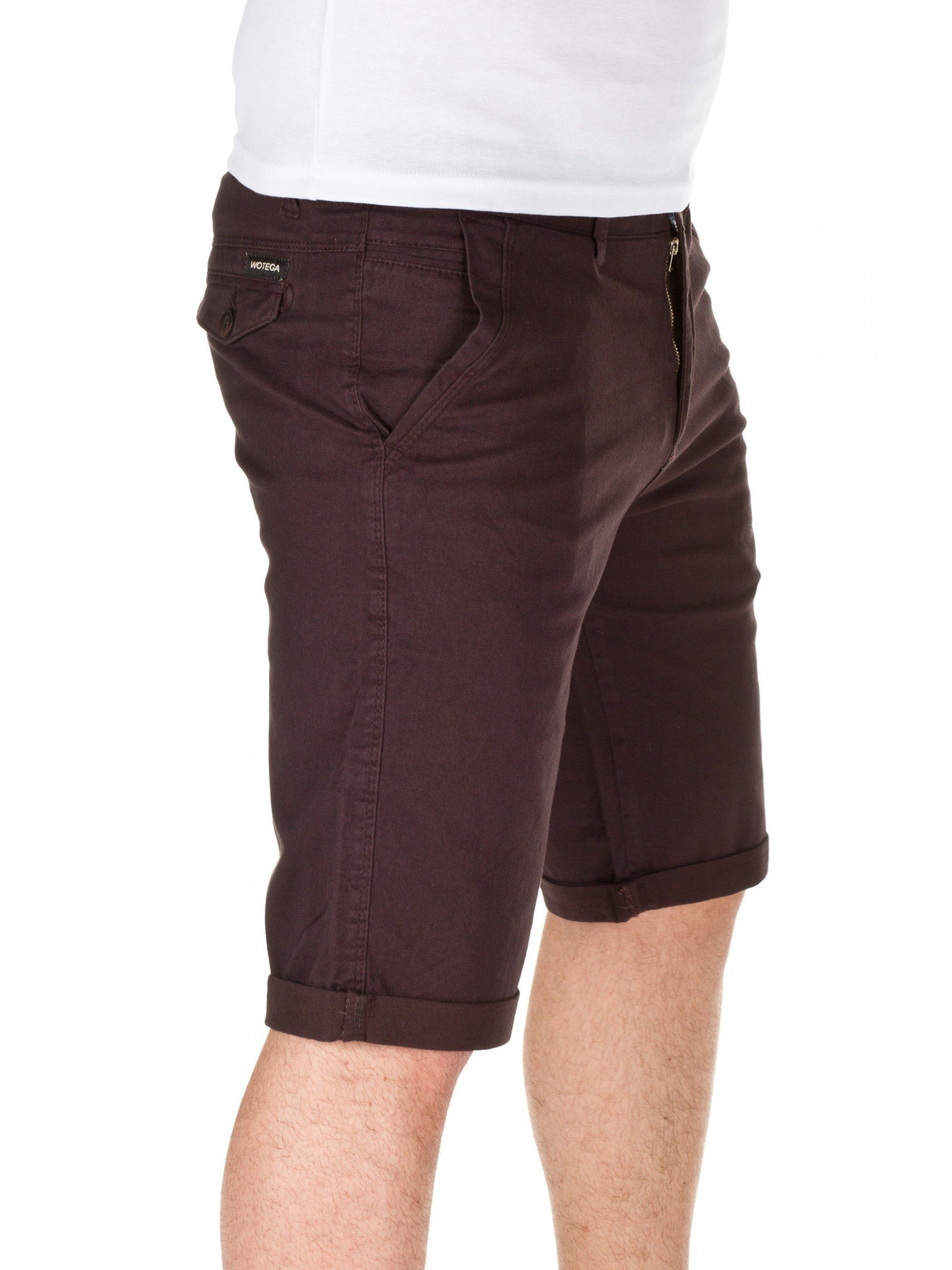 - 81769) shorts (dark WOTEGA Shorts Unifarbe Chino Braun WOTEGA in brown Alex