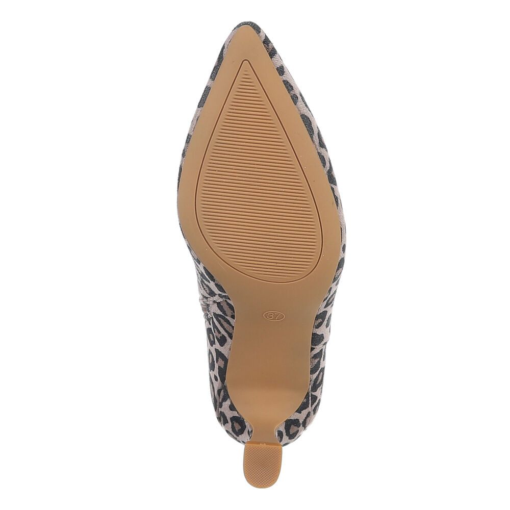 Ital-Design Elegante Stiefelette mit Absatz für Damen - Alltagsschuhe Stiefelette (89852630) Pfennig-/Stilettoabsatz Stiefeletten in Beige – Bild 3 von 5