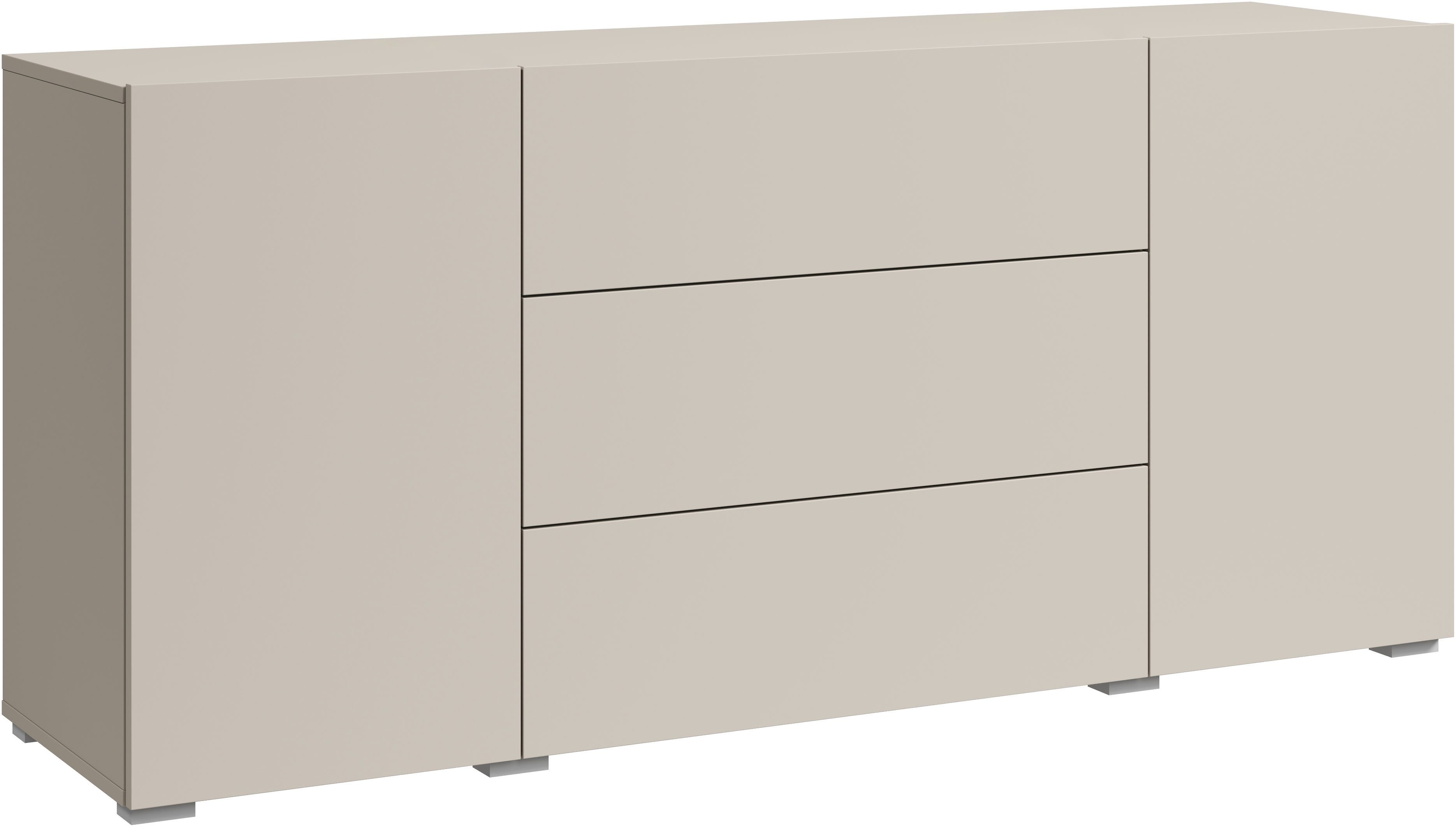 Home affaire Sideboard BERLIN, Moderne grifflose Kommode Breite 150 cm, 4 Schubkästen/ 2 Türen