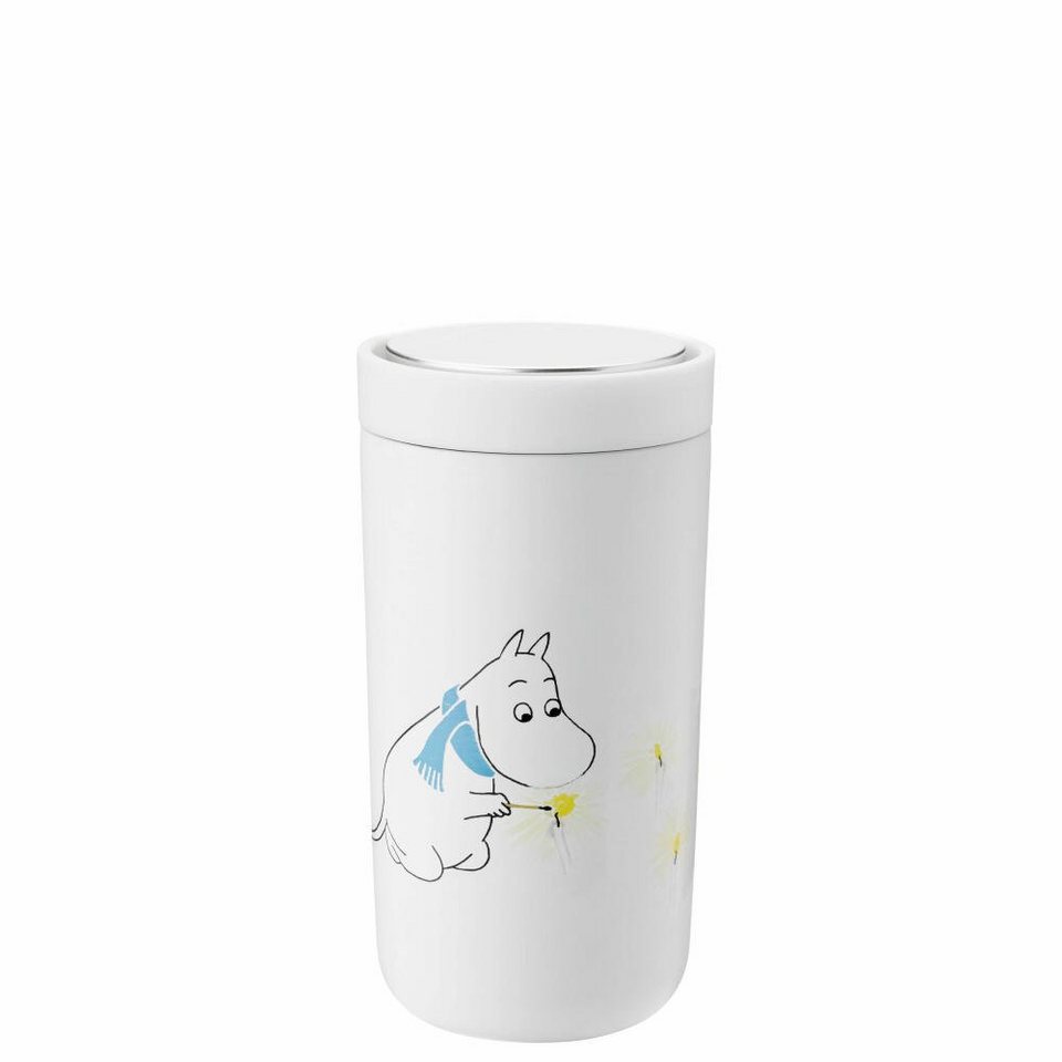 Stelton Coffee-to-go-Becher To Go Click Moomin Frost 200 ml, Edelstahl,  Kunststoff, Trinken aus jeder Richtung möglich