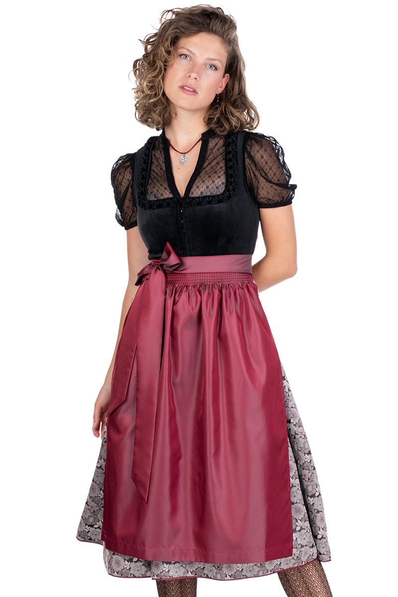 PURPLE LINE by Spieth & Wensky Dirndl Samt Dirndl 2tlg.- GLORIA - schwarz – Bild 2 von 5