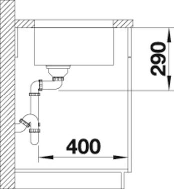 Blanco Küchenspüle ANDANO 340-U, rechteckig