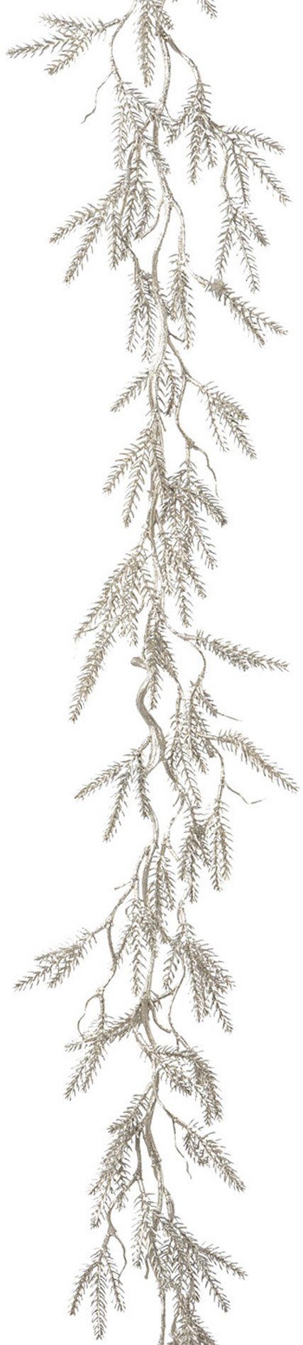 Winterliche Kunstpflanze Weihnachtsdeko, Weihnachtsgirlande Fichte, Creativ green, Höhe 7 cm, Girlande, silberfarbenfarbene Optik
