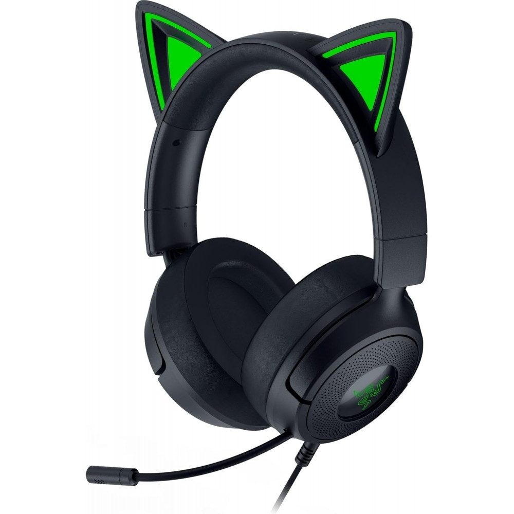 RAZER Kraken Kitty V3 X Black - Gaming-Headset - schwarz/grün Gaming-Headset