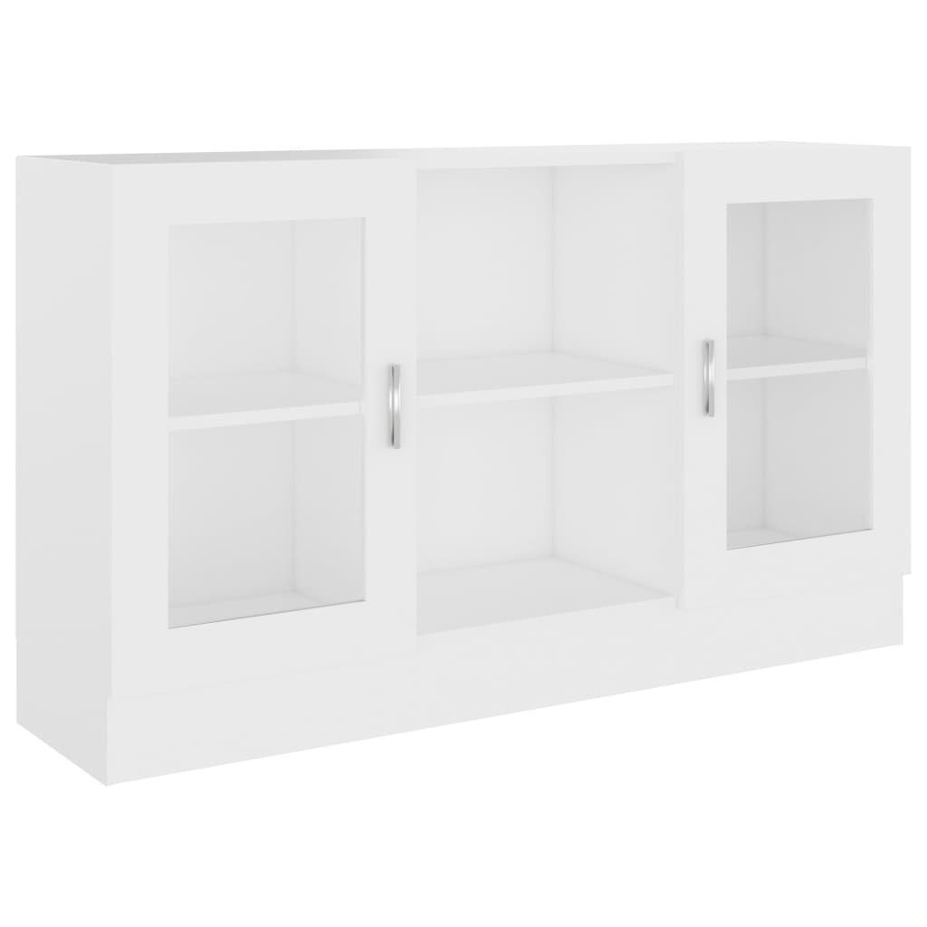 furnicato Sideboard Vitrinenschrank Weiß 120x30,5x70 cm günstig online kaufen