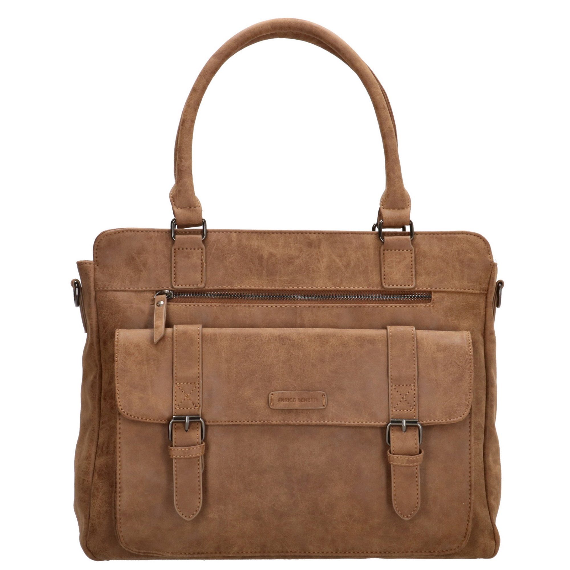 Christian Wippermann Umhängetasche Aktentasche Laptoptasche 15 Zoll Damen Tasche, Messenger Bag Damen Schwarz