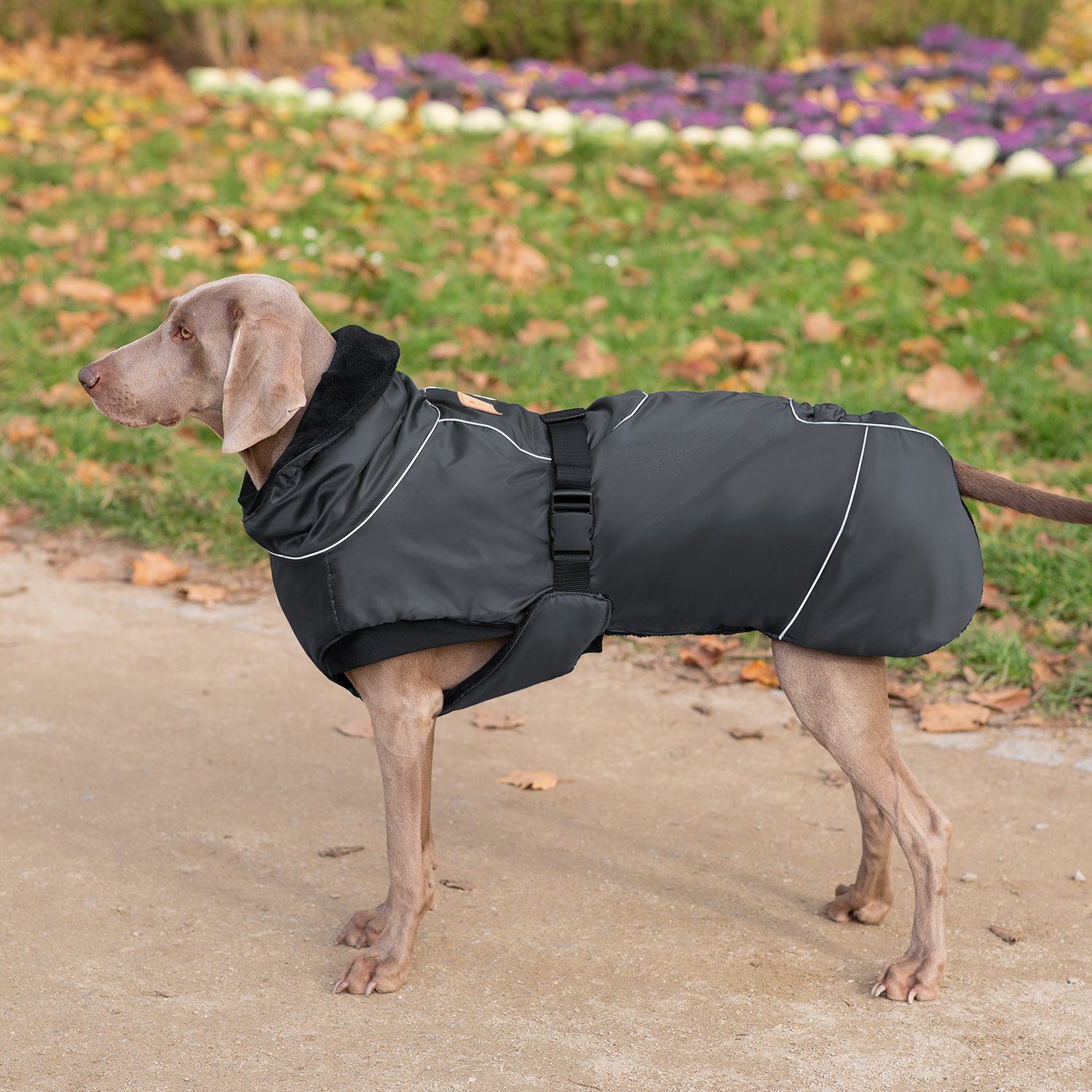 tierlando Hundejacke tierlando® Hundejacke IVY Hundemantel Fleece Wetterfest Große Hunde Winterjacke Hundeparka XL XXL XXXL, Soft-Fleece Innenfutter, Reflektorstreifen, Bauchschutz, stufenlos verstellbar